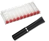 Denicotea Vincent Series Cigarette Holder w/Hands-Free Ejector + 10 Free Filters - Black w/Silver Ac