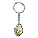 GRAPHICS & MORE My Little Pony Fluttershy Face Keychain Spinning Round Chrome Plated Metal