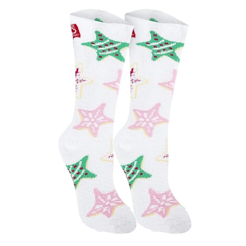 Image of World's Softest Cozy Collection Crew Socks - Smooth Multi Colors Cozy Socks - Knit Top Holiday Spirit Fashion Socks
