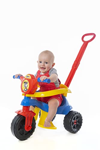 Kendy, Triciclo Infantil, Kemotoca BABY DOG AZUL, com Haste