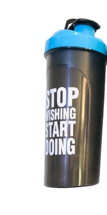 Protein Shaker Bottle Storage, 600 ml, Gym Blender Bottle & Drinking Bottle  100% Leakproof - Red & Black