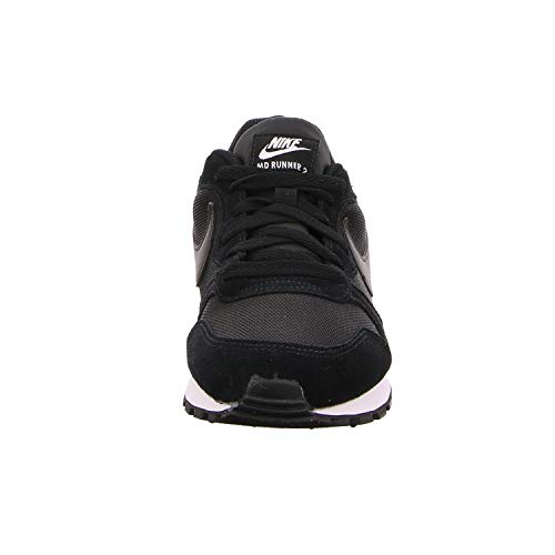 Nike Md Runner 2 - Zapatillas De Correr Mujer, Negro (Black / Black-White), 42 EU, Par