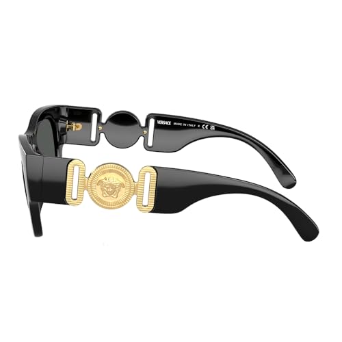 Versace Man Sunglasses Black Frame, Dark Grey Lenses, 52MM3