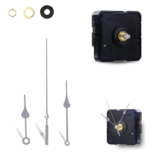 Mecanismo Movimiento Reloj Cuarzo silencioso, Kit de reparación de Reloj, Reloj creación 3D, manijas Reloj, Movimiento del Reloj, Aguja Minutos 95 mm, Aguja Horas 75 mm, Plateado