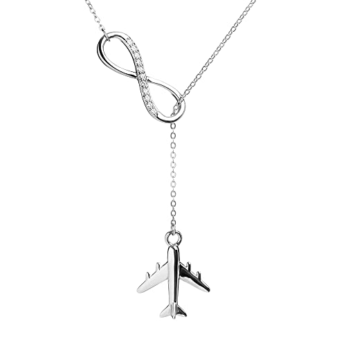Collier avion argent pour femme adepte de voyages et d'évasion