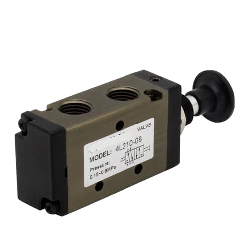 Válvula push-pull 5 puertos control neumático 4L110-06 de 2 posiciones manual 6