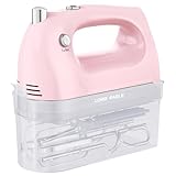 Lord Eagle Hand Mixer Electric 400W, 5 Speed handheld Mixer, 5 Stainless Steel Accessories for Baking Cake Egg Cream Food Beater, Turbo Boost/Self-Control Speed + Eject Button