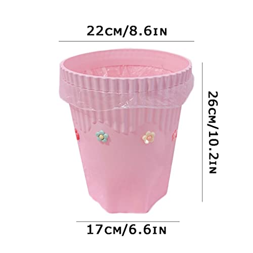 Caneca de basura de plástico sin tapa con anillo de presión miniatura 2