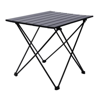Table pliante portable - 40 x 30 cm - En aluminium - Ultra légère - Avec sac - Pliable - Idéale pour le camping, les pique-niques, la cuisine, le jardin, la randonnée, les voyages Cover