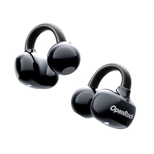 Fones de ouvido OpenRock E Open Ear, leves e confortáveis, com clipe, 4G, Bluetooth 6.0, som rico em graves, bateria com duração de 28 horas, chamadas nítidas com IA, fones de ouvido sem fio IPX4 (preto)