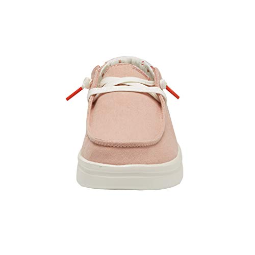 Image of HEYDUDE Women's Wendy Rise Chambray Rose Size 11 | Women's Shoes | Women's Lace Up Loafers | Comfortable & Light-Weight