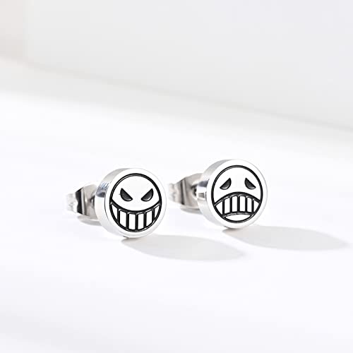 Smiley Face Earrings, Happy Unhappy Stud Earrings, Smiley Face Drop Earrings, Smiley Earrings Sad Earrings, Anime Cosplay Earrings for Men Women3