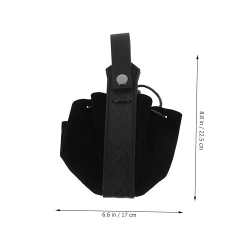 VALICLUD 1set Viking Leather Belt Pouch Medieval Cosplay Accessories for Halloween Waist Bag Role-playing Enthusiasts2