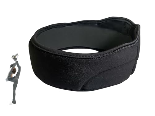 Padded Headband for Figure Skating, Black (Large)