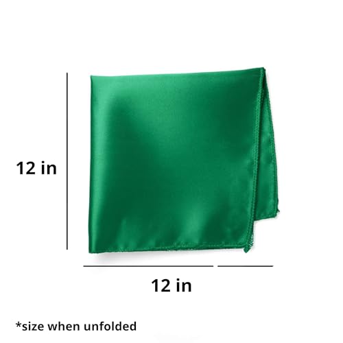 Image of tiemart Solid Color Pocket Squares for Men | For Suits, Perfect for Wedding Parties, 12 x 12 inch / 30 x 30 cm