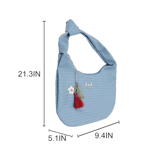 Bioworld Disney Stitch Face Metal Badge Blue 16" Handbag3