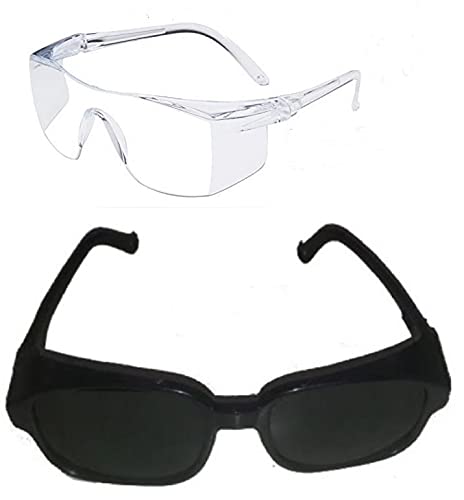 Quantum Retail - [QR3+QR7-Combo Pack] - Anti-Droplets, Anti-Fog Glasses for Construction Laboratory Outdoor Eye Protection/Dust protection Bike Riding Safety Goggle -{Free-Size}