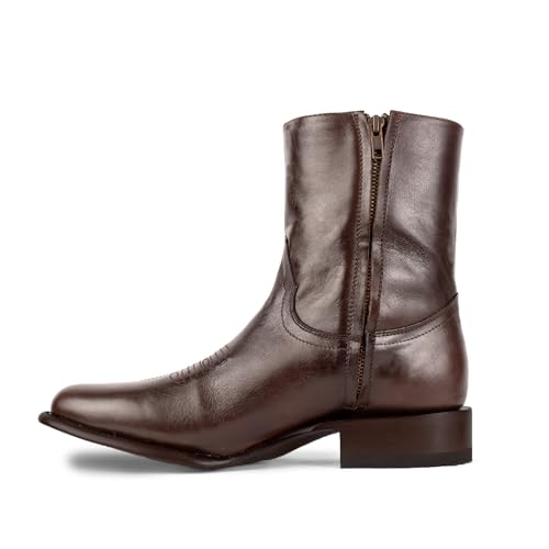 Image of 7L SIETE LEGUAS - Men's Leather Cowboy Zip Boot with Leather Sole style 11200