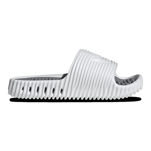 Adidas Originals Adilette 25 Slides - Men's (JQ7769, Crystal White/Crystal White/Grey)