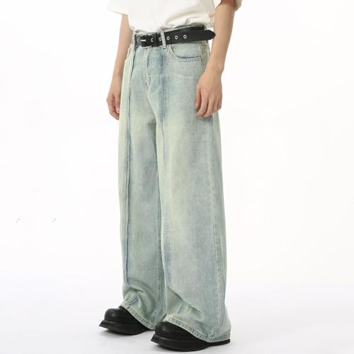 Baggy Jeans Men Relaxed Fit Wide Leg Casual Denim Pants with Pockets Vintage Long Jean Trousers Y2K Streetwear4