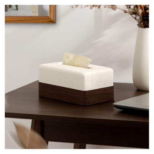 Boîte à mouchoirs modulaire beige pour table de salon - 6