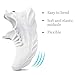 MGBDSZ Men's Walking Running Shoes Sneakers Athletic Non Slip On Sports Tennis Fitness Shoes Casual Workout Lightweight Breathable Trainers Gym Fashion Mesh Soft Comfortable Shoe White Size US 12