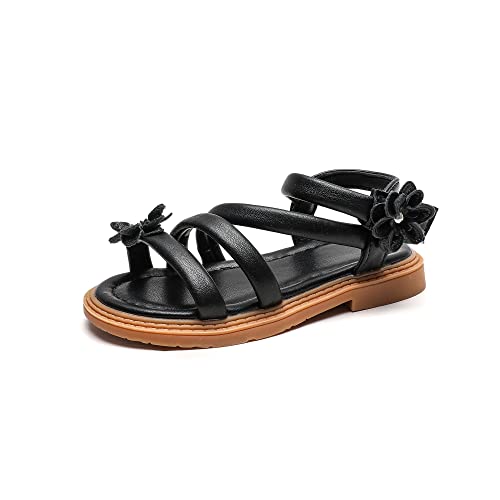 Image of Komfyea Girl Summer Cute Wrap Toe Toddler Soft Flower Flat Beach Sandal Shoes