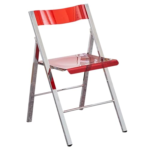 Chaise de bureau ergonomique en acrylique avec piétement en chrome fixe