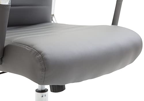 Sedia Ufficio Girevole Kolumbus In Similpelle I Sedia Scrivania Alto Schienale I Sedia Studio Regolabile, Colore:grigio - Sedia gaming - Immagine 5