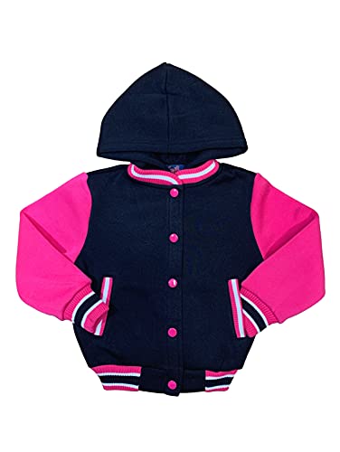 Varsity Letterman Jacket Hooded Fleece Girls