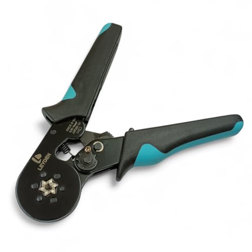 Image of LEYDEN HSC8 6-6A Self Adjusting Crimping Tool - 0.25-6.0mm (AWG 23-10) Ratcheting Ferrule & EHI Crimper Tool, Chakra Professional Wire Crimping Tool