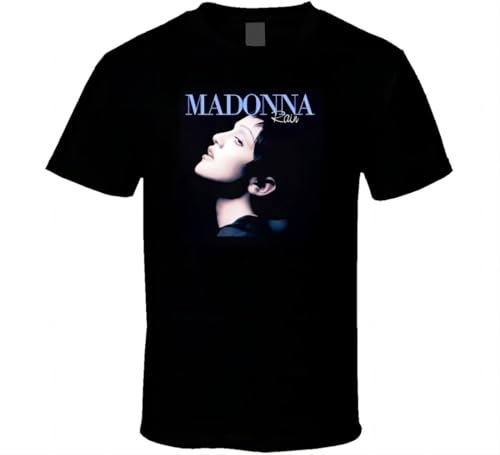 Loose Fit, Athletic Fit Madonna Rain Popular Cover Album Men T-Shirt Tee Men Black