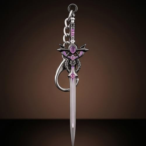 Image of NIGHTSHADE - Genshin Impact Anime Keychain | Game Xiao Cosplay Alloy Weapon Keychain for Men & Boy