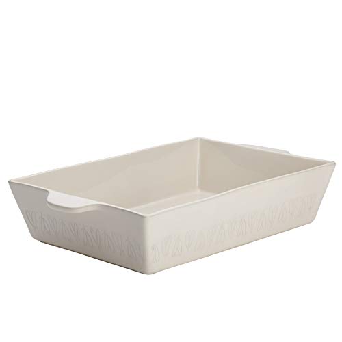 Ayesha Curry 9' x 13' Stoneware Baker, 9 Inch x 13 Inch, French Vanilla