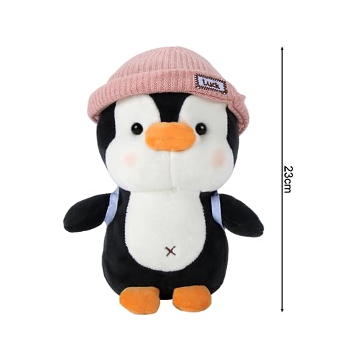 Wishstar Kuscheltier Pinguin Plüschtier für Kinder, Stofftier Schmusetier zum Kuscheln & Spielen, Plüschtier Pinguin Geschenk, Pudgy Penguins Plush Für Mädchen Jungen (Rosa 23cm)