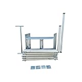 Toptower Classic Scaffolding Tower 4.65m (Working Height) 4' x 4' Base Size DIY Galvanised Scaffold Tower (Basic Kit with Platform Boards)