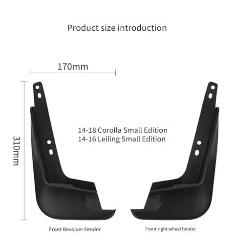 Garde-boue pour Toyota Corolla Levin ajustement sur mesure - 5