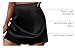 Zeagoo Womens Mini Skirts Elastic High Waisted Skirts Stain A-Line Zipper Party Club Skirt 2025,Black,M