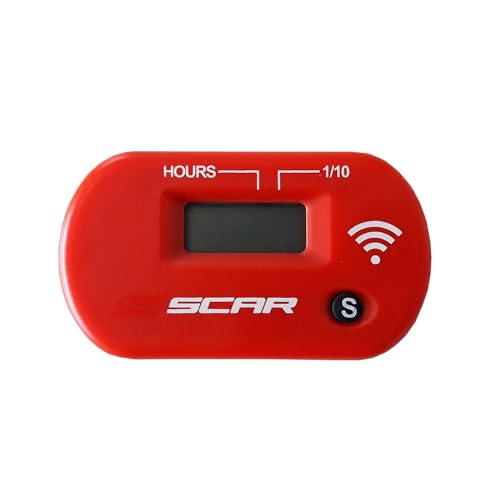 SCAR Compteur d'heures horaire sans fil vibration Moto Cross Enduro Quad Moto Compatible avec YAMAHA KTM HONDA KAWASAKI SUZUKI HUSQVARNA BETA SHERCO GASGAS -...