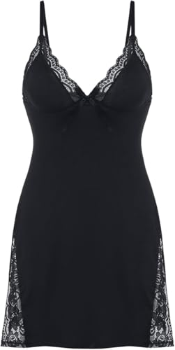 Women's Purple Lace-Trimmed Backless Skirt | Sleeveless Deep V-Neck, Spaghetti Strap with Bow – Spring/Fall Sleepwear4