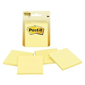 Post-it Notes, 3×3 in, 4 Pads,...