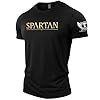 GYMTIER Spartan Forged - Spartan Gold - Men's Gym T-Shirt Bodybuilding Training Workout Lifting Top Clothing, Black, L #3