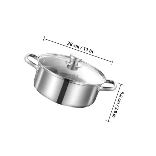 Marmite à fondue chinoise 28 cm pot double compartiment cuisinière induction