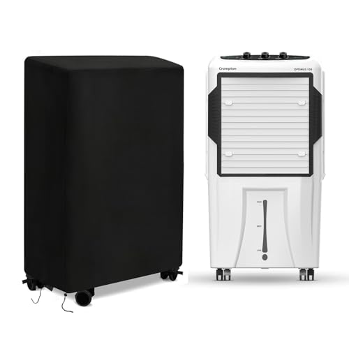 Image of Air Cooler Cover | Crompton Optimus 100 Litre Desert Cooler Cover | Polyster | Black (100 ltr)