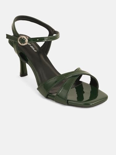 Image of DROP BOLD | Elegant Square Toe Mules Slim Heel Sandals for Women & Girls Stylish, Comfortable Stilettos Heel Sandal for Every Occasion