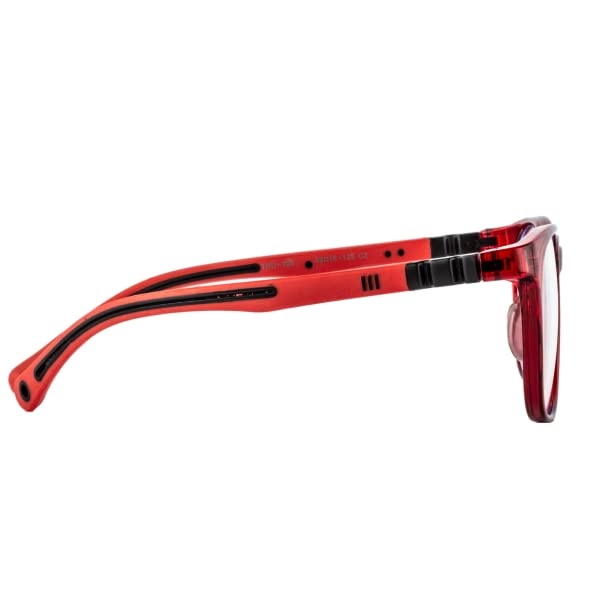 Image of LILPLANET Kids Computer Glasses: Matte Grey Transparent Full Rim Round Kids Hooper Digi Hooper-C3 | Rectangle Frames - TRD-105