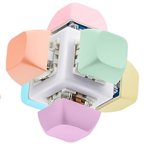 Image of Decompression Toys Keyboard Clicker Toy Keyboard Cube Mechanical Key Button Stress Relief for Adult Gifts to Relief Pass Time (Random Colour)