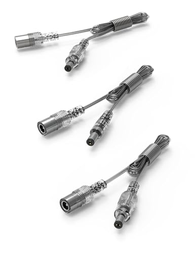 Image of EBD DC Power Extension Cable 3 Pack 6 ft Transparent Wire