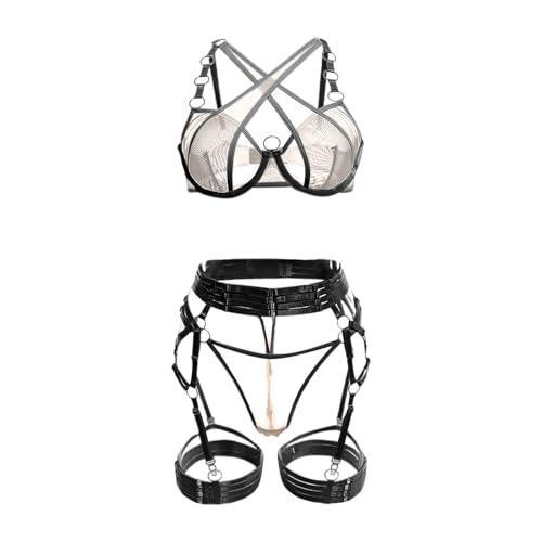 Ensemble de lingerie à bretelles patchwork sous-vêtements confort - 2
