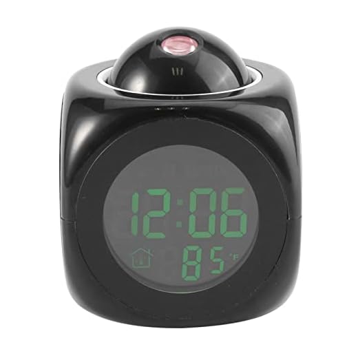 LED Digital Projection Alarm Clock, Digital Clock Projection Alarm Clock with on Ceiling Multi Function LCD Wall Travel Clock Voice Talking Temperature Display for Home Decor Studying Room Bed Desks